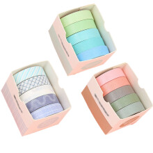 Farbiges Klebeband, 15 Rollen Regenbogenklebeband zum Eierdekorieren, für DIY-Schulbedarf, zum Beschriften und zur Farbcodierung, Stil 4