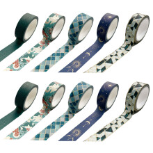 Dekoratives Goldfolienband für DIY-Scrapbooking, Basteln, Geschenkverpackungen, Weihnachtsdekoration (10 Rollen) - Stil 2