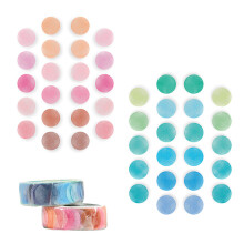 Obst-Süßigkeiten-Klebeband-Set, runde Aufkleber, 400 Punkte, 4 Rollen, für Tagebuch, Planer, Scrapbooking, Stil 1
