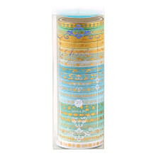 20 Rollen Klebeband-Set, dekorative Goldfolienbänder für Tagebuch, Sammelalbum, Planer, Basteln und Heimwerker – Stil 4