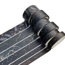 Klebeband-Set, 6 Rollen, Deko-Klebeband, Journaling-Klebeband, Deko-Klebeband zum Basteln, Deko-Klebeband, Washi-Masking-Klebeband, Stil 3