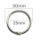 30er-Pack Buchbinderringe Büro Metall Loseblattring Schlüsselring-30Mm 3