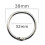 30er-Pack Buchbinderringe Büro Metall Loseblattring Schlüsselring-38Mm 3