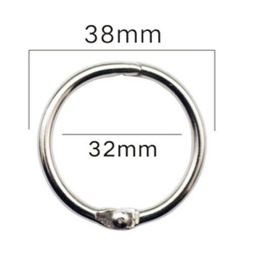 30er-Pack Buchbinderringe Büro Metall Loseblattring Schlüsselring-38Mm 2