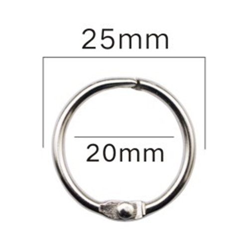 30er-Pack Buchbinderringe Büro Metall Loseblattring Schlüsselring-25Mm 2