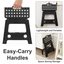 Lightweight Folding Step Stool, Plastic Foldable Step Stools Stepping Stool With Handle For Kids And Adults