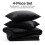 Imperial Rooms (Double, Black) Luxury Stripe Duvet Cover Bedding Set Fitted Sheet 5