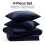 Imperial Rooms (Single , Navy) Luxury Stripe Duvet Cover Bedding Set Fitted Sheet 6