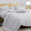 Imperial Rooms (Single , White) Luxury Stripe Duvet Cover Bedding Set Fitted Sheet 4
