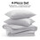 Imperial Rooms (Single , White) Luxury Stripe Duvet Cover Bedding Set Fitted Sheet 7