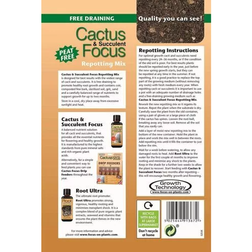 Cactus & Succulent Focus Repotting Mix. 3 or 8 litre 1