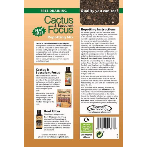 Cactus & Succulent Focus Repotting Mix. 3 or 8 litre 2