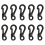 Mini Alloy Carabiner Clip Tiny Spring Snap Hook Carabiners for Backpack Keychains Accessories(Black) 2
