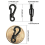 Mini Alloy Carabiner Clip Tiny Spring Snap Hook Carabiners for Backpack Keychains Accessories(Black) 4