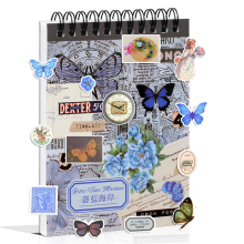 Vintage stickers voor scrapbooking, 50 vellen voorgesneden washi-boekjournaling, Junk Journal-benodigdheden C