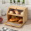 Living And Home 2-Tier Bamboo Bread Box for Kitchen Counter 2