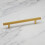 (160mm Handle) Brass Hexagon Cabinet Handle Brushed Gold 4