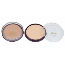 Saffron Creme Powder Compact Pressed Face Powder Make Up - Soft Honey