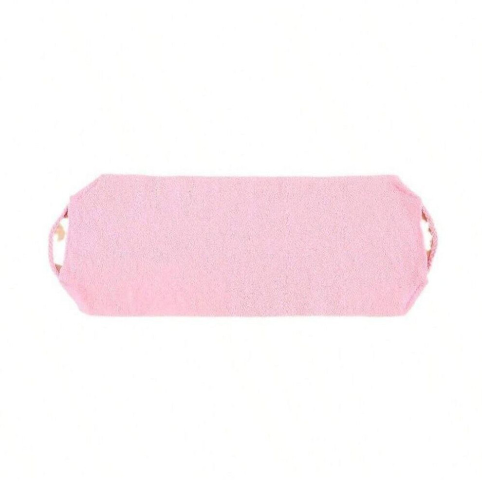 (pink, One Size) Shower Exfoliating Washcloth Back Cloth Body Lengthening Bath Towel Nylon Exfoliating Stretch Belt Bath Cloth Body Scrub Washcloth