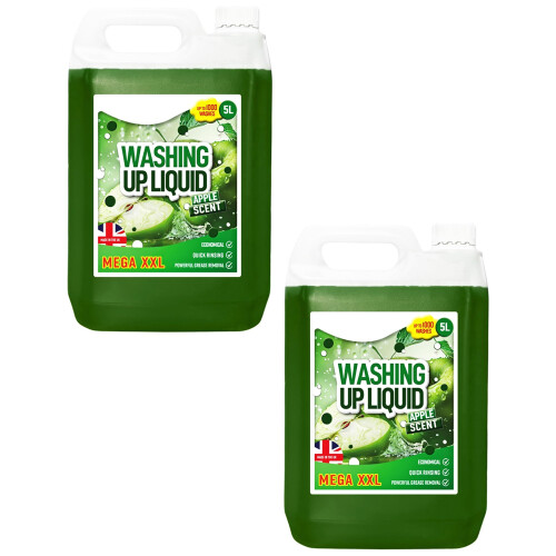 1 x 5L Apple Scented Washing Up Liquid Detergent For Removing Grease 1