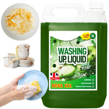 1 x 5L Apple Scented Washing Up Liquid Detergent For Removing Grease