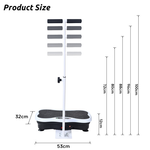 Vibration Plate Exercise Machine with Adjustable Handle,Bluetooth 2