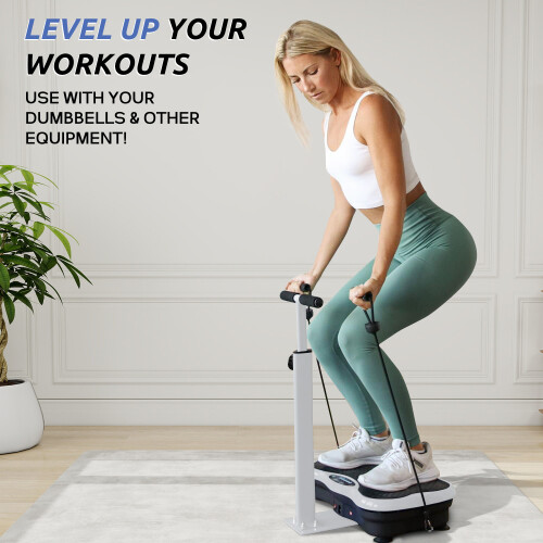 Vibration Plate Exercise Machine with Adjustable Handle,Bluetooth 1