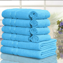 (AQUA) 10 pcs Towel Set 100 % Egyptian Cotton 2 Bath Towel Size (70cmx120cm)4 Hand Towel Size(50cmx80cm) 4 Face Towel Size (30cmx30cm) 500 Gsm