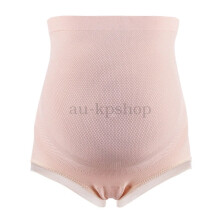 (Pink, 1-pack) High Waist Maternity Panty Breathable Abdominal Support Pregnant Women Underwear