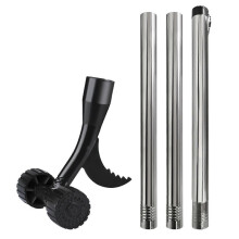 (With Handle) Weed Puller Tool with Wheels, Stand-Up Weeder Stainless Steel Claw for Gardening Patio Lawn Sidewalk Driveways Weeds