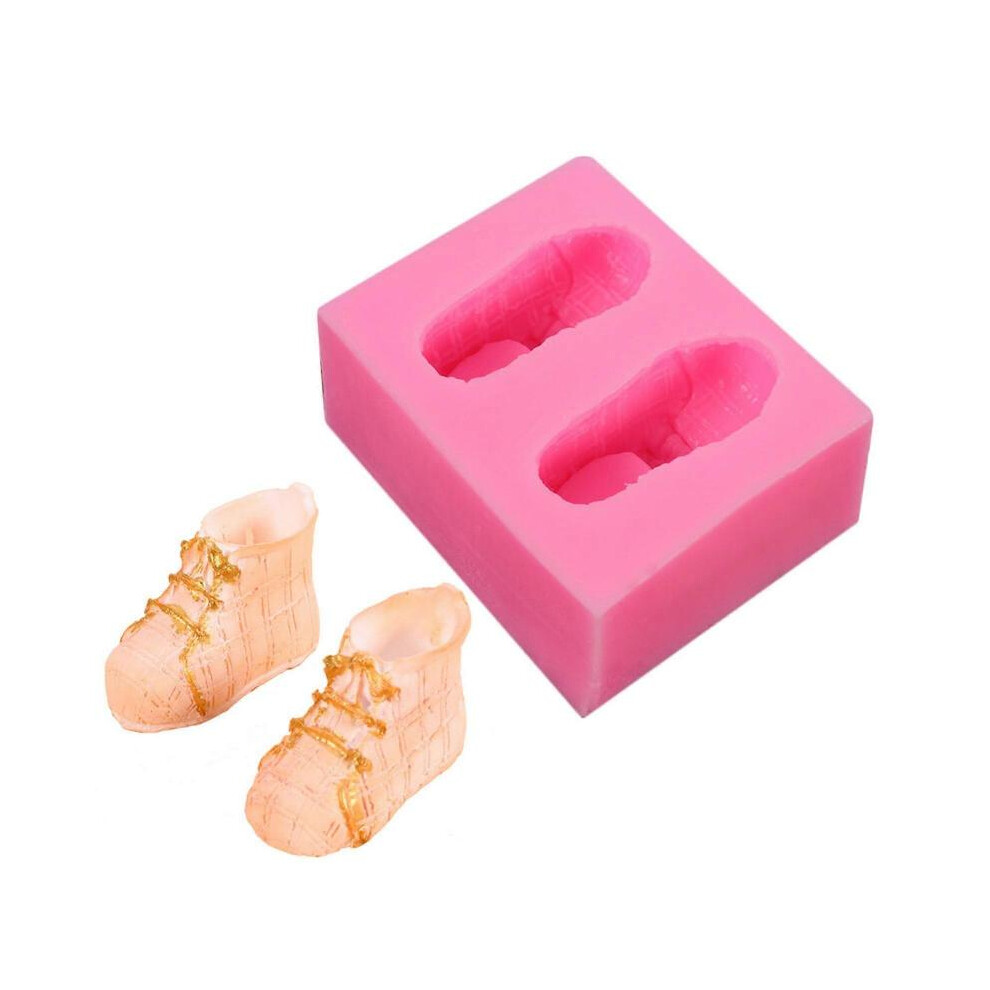 Moules à Gâteaux Chaussures pour Bébé Chaussures de Sport Sneakers Moules en Silicone Liquide Décors de Gâteaux