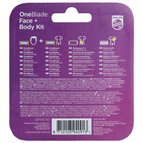 Philips Philips OneBlade Replacement Blade Set QP310/50  Face & Body Pack 2
