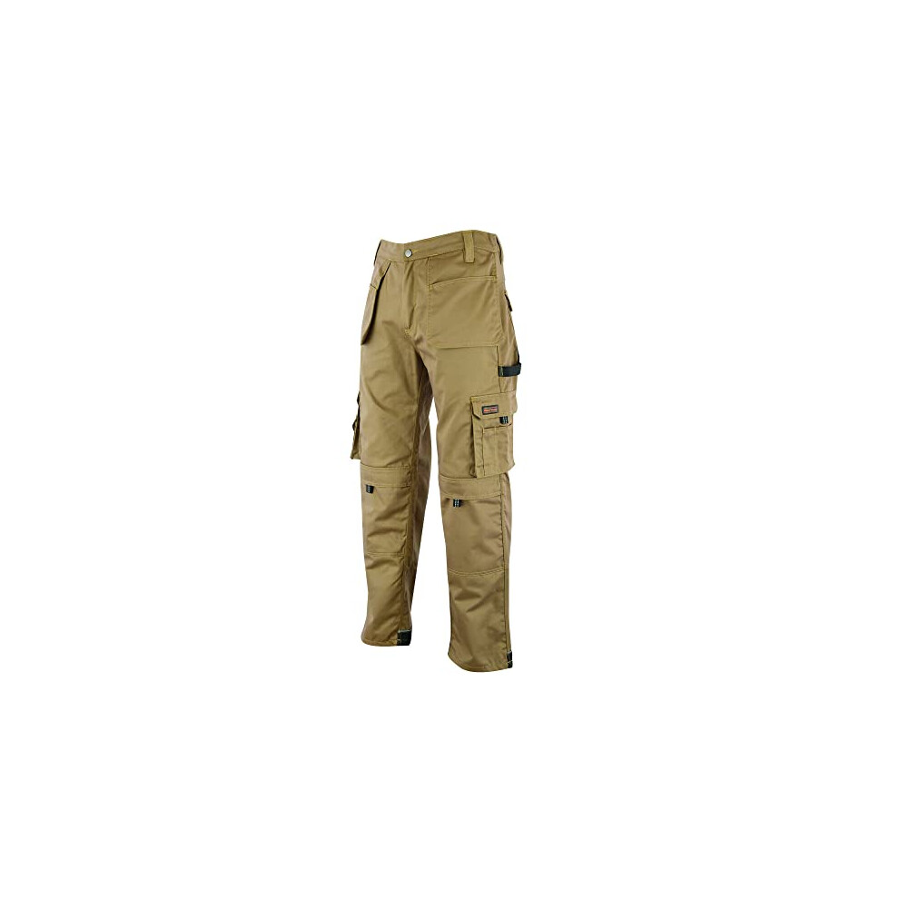 Wrightfits Men Pro-11 Work Trousers Khaki - Heavy Duty Safety Combat Cargo Pant - Multi Pockets & Knee Pad Pockets - Triple Stitched -Durable Work We - Image 2