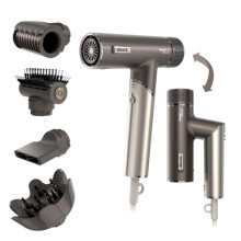 Shark SpeedStyle Pro FLEX Hair Dryer, High Performance High-Velocity Hair-Dryer w/ 4 Styling Attachments, Lightweight, Ionic, No Heat Damage, Folding