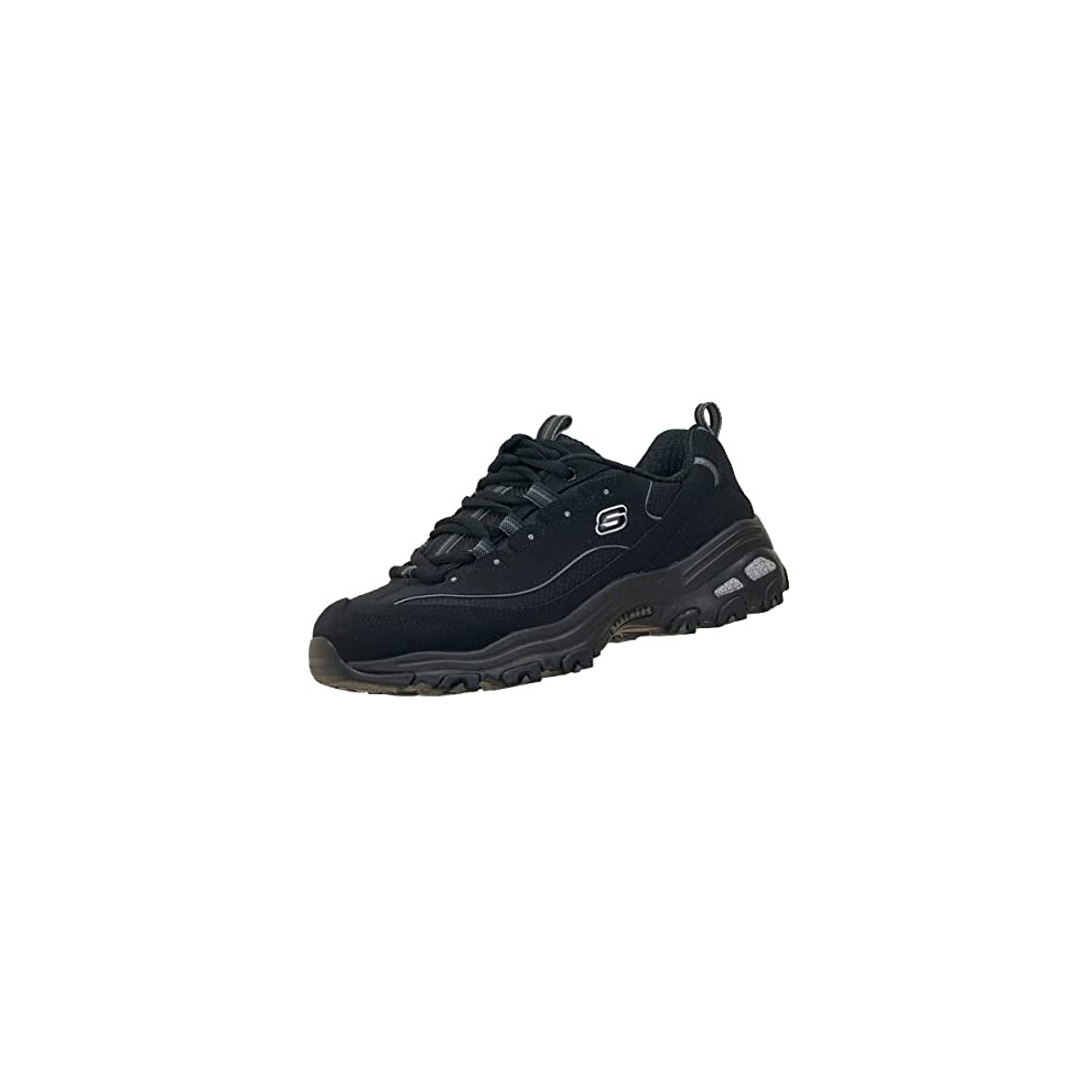 Skechers Women's D'lites-biggest Fan Trainers, Black Trubuck Mesh Trim, 3 UK