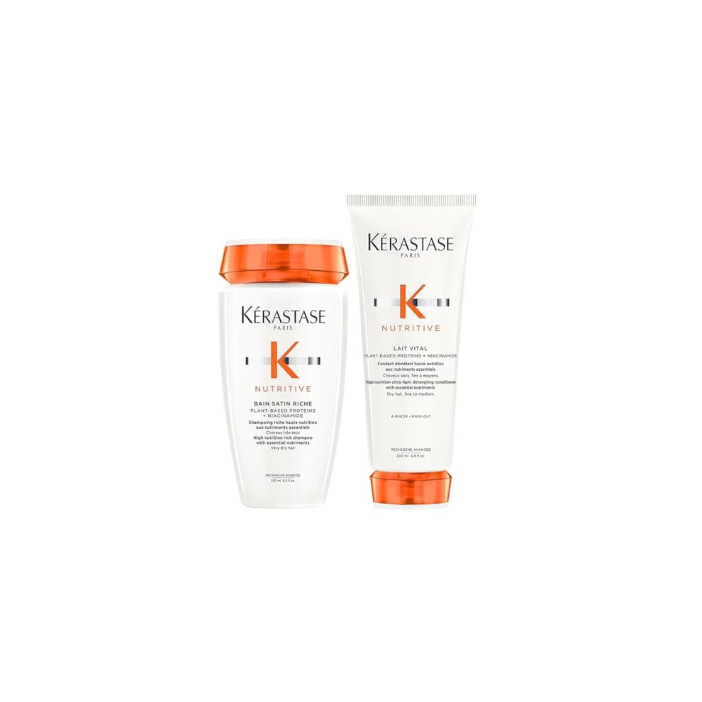 Kerastase Nutritive Bain Satin Riche 250ml Lait Vital 200ml