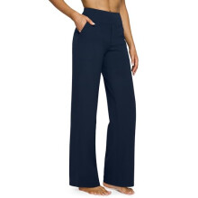G4Free Yoga Dress Pants with Pockets Wide Leg Trousers for Women High Waist Stretch Work Business Casual Tummy Control Sweatpants Petite/Regular/Tall