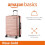 Amazon Amazon Basics Hardside Medium Suitcase, ABS Hardshell Expandable Lightweight Suitcase with 4 Spinner Wheels, 68 cm, Rose Gold 2