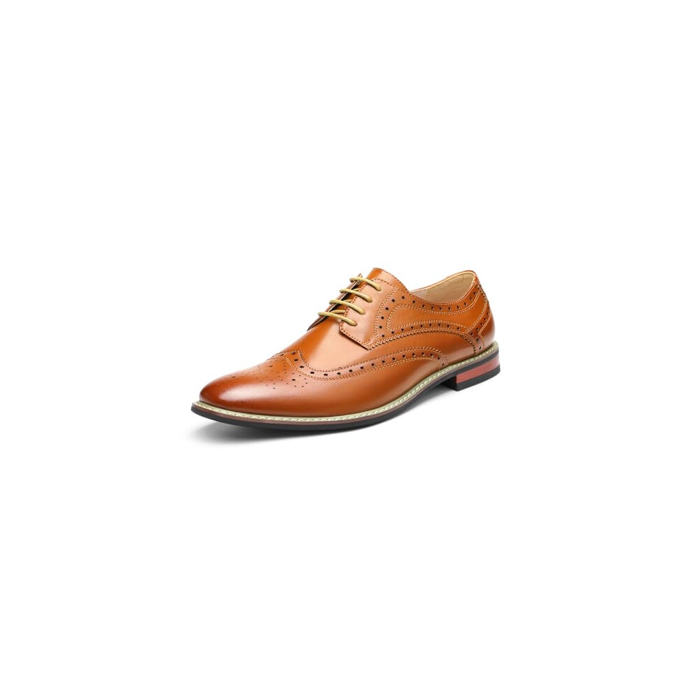 Bruno Marc Mens Dress Oxfords Shoes, Men's Lace-ups Ghillie Brogues Formal Shoes, Men in Smart Casual, Wedding, Boss, Work, Business,Size 13,Brown,Pr