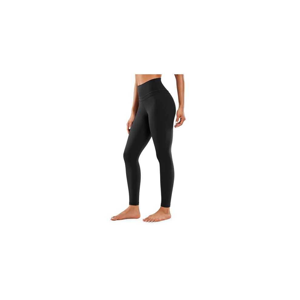 CRZ YOGA Women's Naked Feeling High Waist Gym Leggings - 28 Inches Sports Workout Yoga Pants Black 12