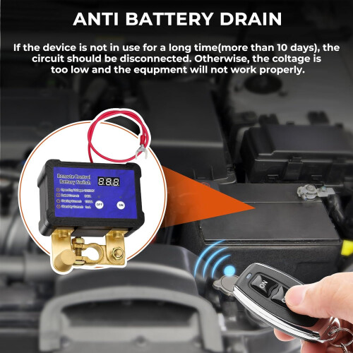 Kill Switch with Voltage Display Remote Battery Disconnect Switch 1