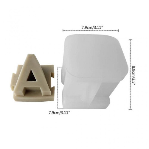 (A)3D Large Letter Epoxy Resin Molds Table Ornament Mould Plaster Making Tool 1