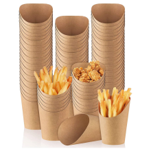 100 pezzi di contenitori per patatine fritte da 14 once, usa e getta, per feste da asporto, scatole di carta per popcorn, marroni