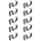 10 Shaped Table Edge Hook Student Desk Side Hanging Bag Removable Office Handbag Holders Hooks Gray 5