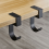 10 Shaped Table Edge Hook Student Desk Side Hanging Bag Removable Office Handbag Holders Hooks Gray 7
