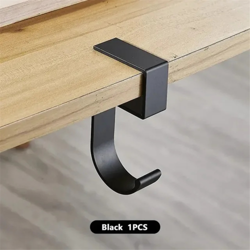 10 Shaped Table Edge Hook Student Desk Side Hanging Bag Removable Office Handbag Holders Hooks Gray 2