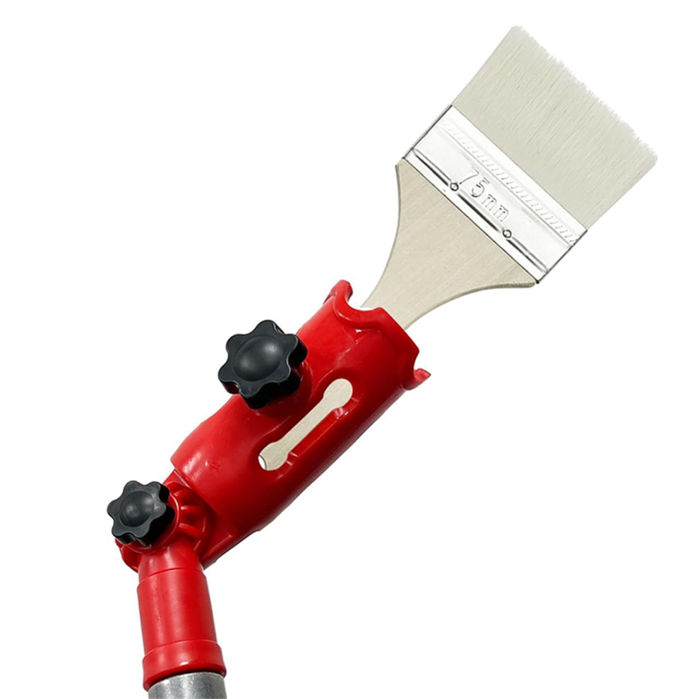 Multi-Angle Paint Brush Extender Red, Edger Tool for High Ceilings, Extension Pole Attachment Holder