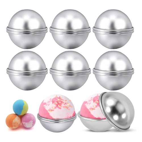Moldes BathBomb, molde de metal de 2,1 polegadas, para materiais de fabricação DIY e artesanato 1