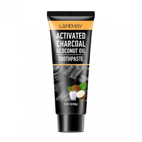 (1pcs) Activated Charcoals Toothpaste Tooth Whitening Toothpaste with Coconuts Oil Deep Stain Remover White Toothpaste