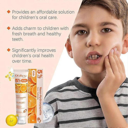 (2pcs) Non-Fluoride Nano-Hydroxyapatite Children 5% Hydroxyapatite Toothpaste, Gentle Effective Formulas Fresh-Breath Tooth Paste 2